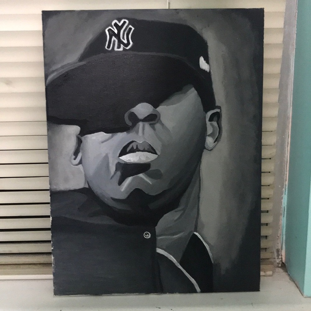 Black and White Jay Z painting - Picture 2 of 3